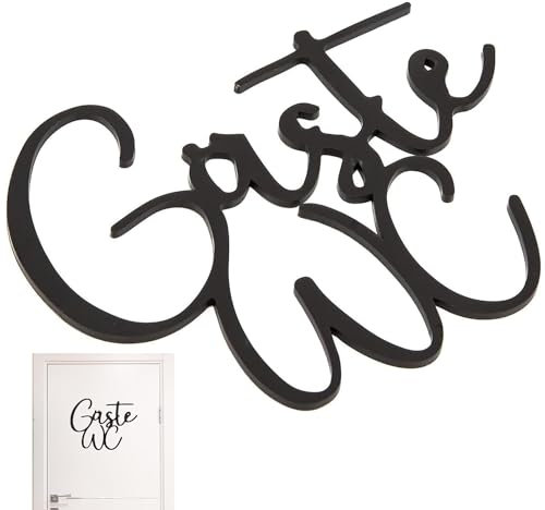 MHDUYEG Gäste WC Schild, 3D Schild Gäste WC Schild Gäste WC & Gäste WC Schild Selbstklebend, WC Schild Gäste Schild Gäste WC Deko Gäste WC Selbstklebend Gäste WC Schild für Innen (Gäste WC)