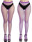 Clundoo 2 Pezzi Calze a Rete Elastiche Sexy, Collant a Vita Alta, Calze Viola da Donna