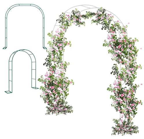 CMJYMX 1,2 M/1,4 M/1,8 M/2,0 M/2,4 M/3,0 M/3,5 M Rosenbogen Für Den Außenbereich, Rankbogen Und Rankgitter, 19 Mm Verzinktes Rohr, Seitenbreite: 25 Cm/40 cm(Color:Green,Size:3m*2.2m*40cm)