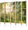 murando - Paravent Innen Raumteiler Holz Natur 225x172 cm 5-teilig Japanische Trennwand Raumtrenner Room Divider Mobiler Sichtschutz Spanische Wand Raum Abtrennung Wald Botanik c-C-0032-bh-c