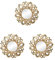 3 Set Nordic Wandbehang Spiegel Rund Spiegel für Wohnzimmer Schlafzimmer Dekoration Gold, 25 x 25 cm