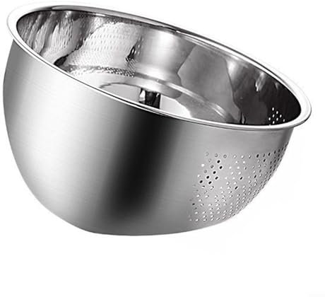 Bol de lavage de riz en acier inoxydable de qualité supérieure, passoire en filet, panier de rinçage (201, 23 cm)