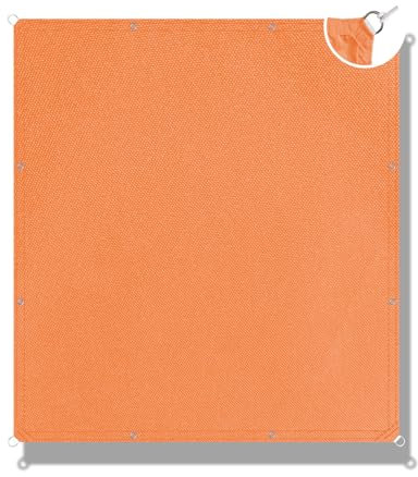 Sonnensegel Wasserdicht Rechteckig 250x300cm Beschattung FüR TerrassenüBerdachung Sonnenschutz UV Schutz Windschutz Sonnenschutz Balkon inkl Befestigungsseile -Orange