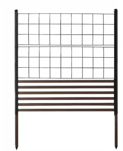 DECORN Gartenzaun Sichtschutz für Den Außenbereich Rostfreie Dekorative Zaunelemente aus Braunem Metall für Den Sichtschutz Im Außenbereich, Hinterhof, Garten(1 Panel, 35,4 B X 47,2 H),C
