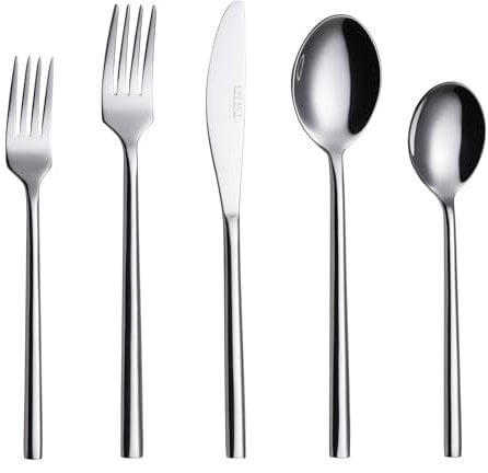 EXZACT Couverts 20 Pièces en Acier Inoxydable Forgé, Résistant au Lave-Vaisselle, pour 4 Personnes