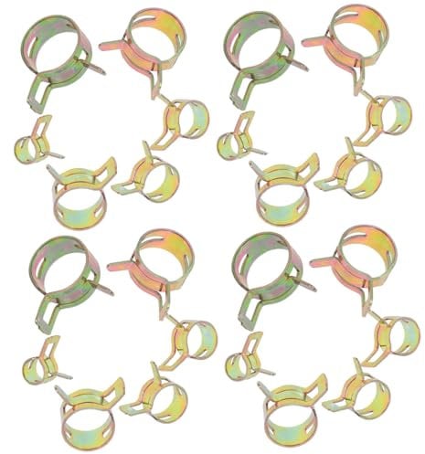 Mobestech 80pcs Hose Clamp Assortment Kit Fuel Hose Hoop Oil Tube Clamp Tube Clamps Oil Tube Fixing Clamps Oil Tubing Clamps Tubing Hoops Oil Tubing Hoop Oil Hose Fasteners Fuel Tube Hoop