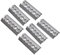 FTsolid 6X 15cm Alu Airlineschiene Zurrschiene mit Bohrungen Ladungssicherung Aluminium (Silber, halbrund)