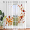 Odot Halbtransparente Vorhänge,3D Herbst Ahornblatt Muster Voile Vorhang mit Ösen 2er Set Gardinen Vorhang Ösenvorhang Fensterschal Moderne Vorhänge Fenster für Küche (140x244cm,Ahornblatt 1)