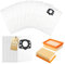 Aiuuee 2 Filtre et 10 Sac pour Karcher WD4 WD5 WD6 MV4 MV5 MV6, Sachet pour Aspirateur Kärcher KFI 487 Accessoire