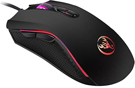 Artibetter 7 Boutons Souris de Jeu Lumineuse à Dpi Réglable, Filaire | Abs Noir, Câble 150cm, Ergonomie Confortable, Usage Bureau et Ordinateurs Portables