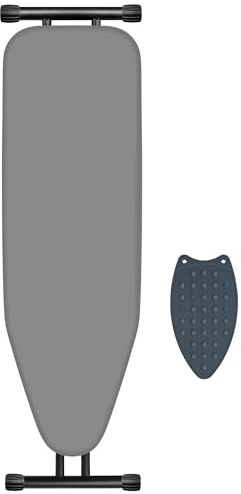 RIZTAIK Ironing Board, Compact and Space Saver,Size 13 x 43, Metal Construction Ironing Boards with Extra Thick Heavy Duty Padded, Stable Structure,Skid Feet, Premium Iron Board (Grey)