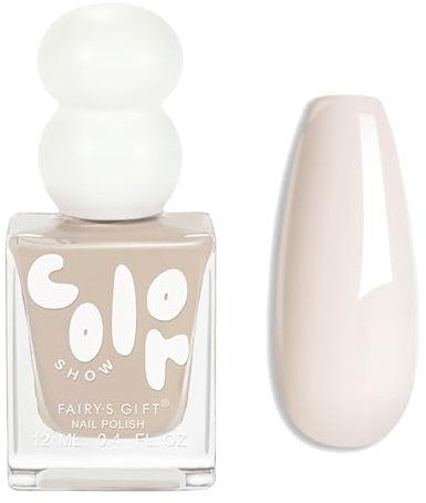 Nude Nail Polish - Quick Dry Nail Varnish - Gentle Oat Nude Color Gel Polish - Long Lasting Chip Resistant Nail Varnish for DIY Nail Art Manicure at Home