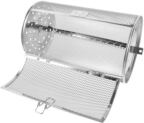 Alipis Panier Grill Inox Pour Four à Convection Accessoire Cuisson Réutilisable Avec Porte Design à Boucle Sécurisé Pour Griller Noix Légumes Et Brochettes