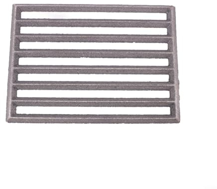 EXTRWORY Griglia per camino in ghisa, parte di ricambio per caminetto, griglia quadrata in ferro, accessorio per stufa a casa nera (21,5 x 16 cm)