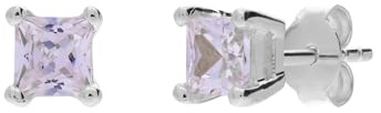 Lucardi - Damen Silberne Ohrstecker mit Zirkonia für Damen - Ohrringe - 925 Silber - Silberfarbig - Nickelfrei