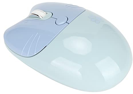 FAUOSWUK Souris sans Fil Double Mode pour Voyage, Mini Souris Patte de Chat de Dessin animé Mignon, Trois Niveaux DPI, Silencieux, Conception Ergonomique pour le Bureau à Domicile, Matériau ABS (Bleu)