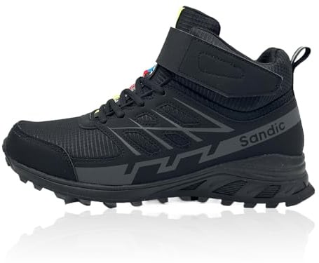 Nowaland Outdoor Trekkingschuhe mit robustem Obermaterial, stark profilierter Laufsohle, gepolstertem Schaft sowie Schnürung und Klettverschluss für Wandern, Freizeit & Alltag