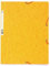 Exacompta 55509E Einschlagmappe. Aus extra starkem Colorspan-Karton mit 3 Innenklappen und 2 Gummizügen DIN A4 gelb Sammelmappe Dokumentenmappe für Büro und Schule
