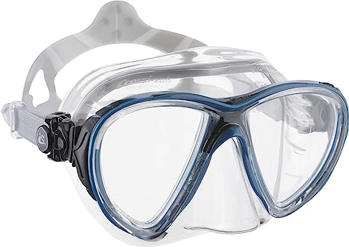 Cressi Erwachsene Tauchmaske Big Eyes Evolution Crystal, Transparent/Blau Schwarz, Eine Größe