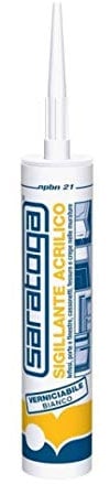 SIGILLANTE ACRILICO BIANCO VERNICIABILE ML.280 009375 SARATOGA