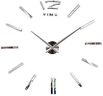 GMMH Wanduhr 100-130 cm, 3D XXL Uhr, Design 6, Moderne Selbst gestaltbare Do-it-Yourself Wanduhr