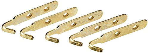 Merriway BH01674 (5 Pcs) Picture Mirror Hanging Hook Heavy Duty J-Style with 2 Holes - Pack of 5 Pieces