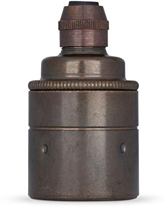 Vintage Glattmantel Lampenfassung aus Messing E27 - Das Original aus Europa - Old English Finish