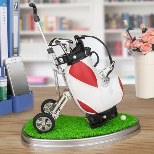 10L0L Cadeaux de golf pour homme, porte-stylo pour golfeurs, cadeaux amusants, fournitures de bureau uniques, décoration de bureau pour anniversaire, tournoi de Noël, pour patron, papa, mari, amateur