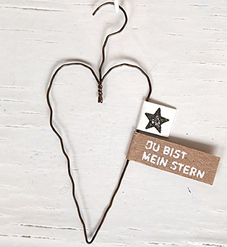 Good old Friends Drahtherz Ornament Du bist Mein Stern