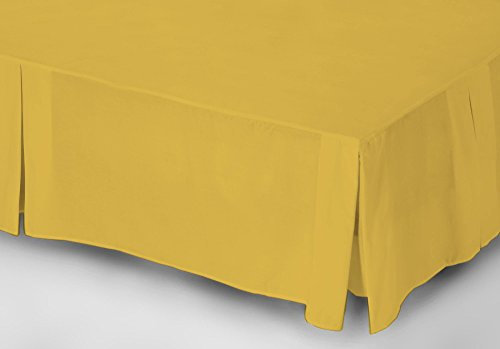 Belledorm Yellow Platform Valance Sheet, 200 Thread Count Percale (Super King, Saffron) Covers your Divan Bed Base