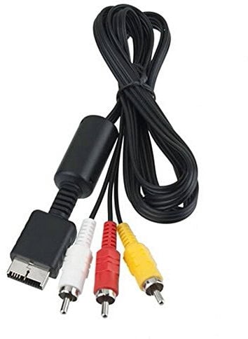 1.8m RCA AV Sound Video Audio TV Monitor Wire Lead Cable for Playstation 2 (PS2)