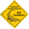 Schild mit Saugnäpfen - DANGER CROCODILES - 309136 - Gr. ca. 15 x 15 cm