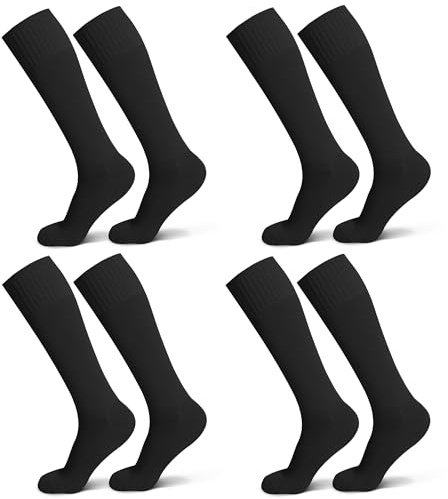 Raigoo Soccer Softball Baseball Football Socks for Youth Kids Boys and Girls Ages 4 to 16 Knee High Sport Athletic Socks