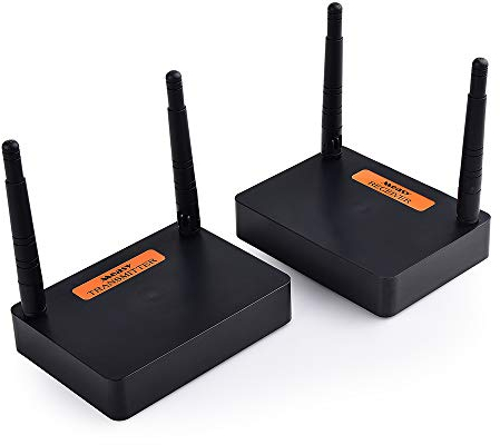 measy Wireless HD Extender Full HD 1080p Wireless HD Sender und Empfänger wifi zum Streamen von Audio-Video von PC, DVD, Playern usw. auf Fernseher und Projektoren (FHD676)
