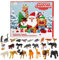 D-FantiX Kinder Tiere Figuren Spielzeug Adventskalender 2025 Realistische Tierfigur Spielzeug Weihnachts-Adventskalender Xmas 24 Tage Weihnachts-Countdown-Kalender für Jungen und Mädchen