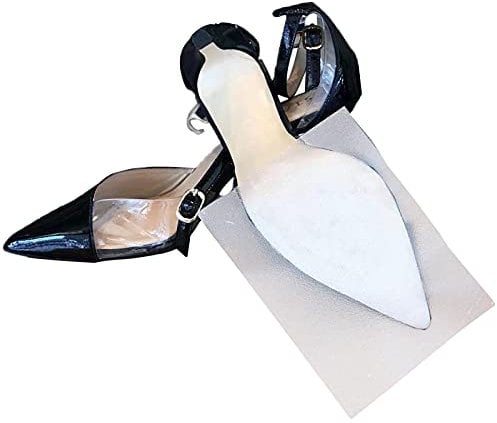 Crystal Clear Self-Stick Pads Sole Protector Shoe Bottoms Slip Resistant Removable Shoe Sole Cover Protector for Louboutin Heels, Jimmy Choo, High Heels, Men's Shoes Non Slip Texture
