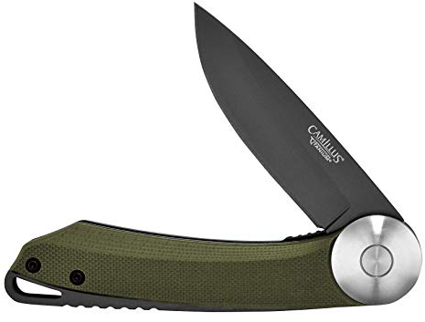 CAMILLUS CIRQUE Klappmesser, Einhandmesser, 7,0 cm Klinge in schwarz, AUS-8-Stahl, Titanium Bonded, oliv-grün, 19642