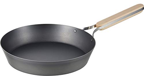 Wahei Freiz EN-010 EN-010 Tsubame Sanjo Iron Frying Pan, 10.2 inches (26 cm), Induction Compatible, Gas, Wood Handle, Made in Japan