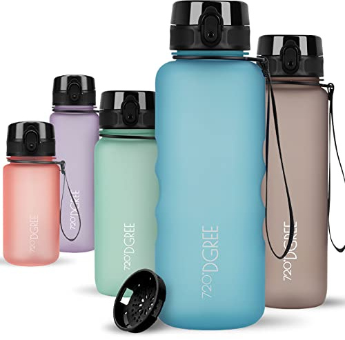 720°DGREE Botella Agua 1,5 Litros “uberBottle“ - Tamiz-Fruta, softTouch - Sin BPA, Prueba de Fuga, Reutilizable, Antigoteo - XL Cantimplora, Water Bottle ideal para Fitness, Gimnasio, Deporte, Outdoor