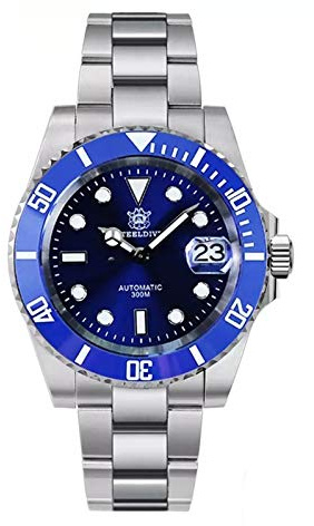 Steeldive SD1953, SUB (Schlumpf), NH35, AR Saphir, Lume, Blau, 300 m Diver, BNIB