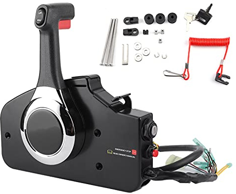 Yctze Mando a distancia fuera de borde, caja del mando del acelerador del motor fueraborda Montaje lateral 24800‑ZZ5‑A02 Apto para motor para mando a distancia del fueraborda 24800-ZZ5-A22 Mando a