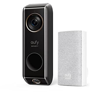 eufy Security Video Doorbell Dual Camera (Wired) with Chime, Dual Cam, Delivery Guard, 2K with HDR, No Monthly Fee, 16-24V, 30VA