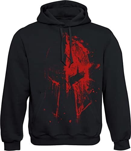Gym Pullover Herren - Sparta Bluthelm - Hoodie Fitness Kleidung (XL)