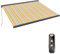 paramondo Markise Kassettenmarkise Curve 2000 Gelenkarmmarkise Balkon Terrasse Sichtschutz, mit jarolift Funkmotor & Funkhandsender, 395 x 300 cm, Gestell Anthrazit, Stoff Multi Gelb-Blau-Grau