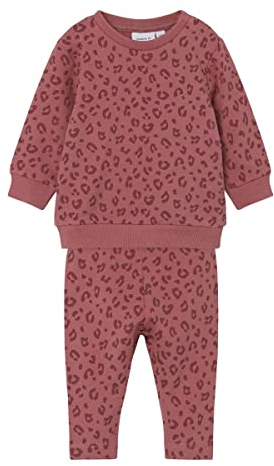NAME IT Unisex Baby NMNTEKKO Sweat Set NOOS Sweatshirt, Deco Rose, 86