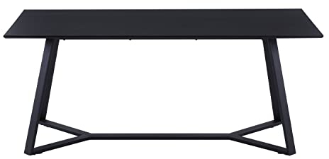 GMD Living Esstisch JORK in dunkelgrau, Querstreben unten, T90 x B180 x H75 cm