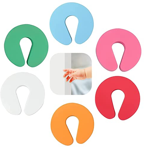 Bloc Porte Securite Bebe, 6 Pièces Bloque Porte Bébé, Stop-Porte Mousse, Amortisseur Bloque Porte, Cale Anti Pince Doigt Pour Fenetre Sécurité, Protection Doigt Enfant Securite, Réduire Les Bruits