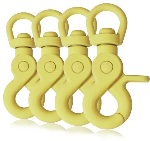 Ganzoo Scherenkarabiner Haken für Hunde-Leinen, Silikon-Beschichtung, Dreh-Gelenk, L: 61 mm, Öse 10 mm, Schnappkarabiner, Wirbelkarabiner, Paracord 550, Zinkdruckguss