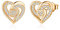 Jrêveinfini Herz Ohrringe Gold Silber 925 Stecker, Modeschmuck Ohrstecker Damen, Hypoallergene Ohrringe Damen Geschenke für Frauen Mama Zum Muttertag