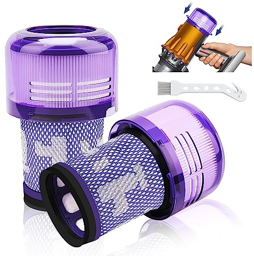 Laukowind Filtro para Dyson V12, Filtros repuesto lavables para el aspirador Dyson V12 Detect Slim Absolute Extra/Total Clean/Fluffy, Replacement Part # 971517-01